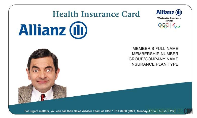 Cartão de seguro saúde da China modelo